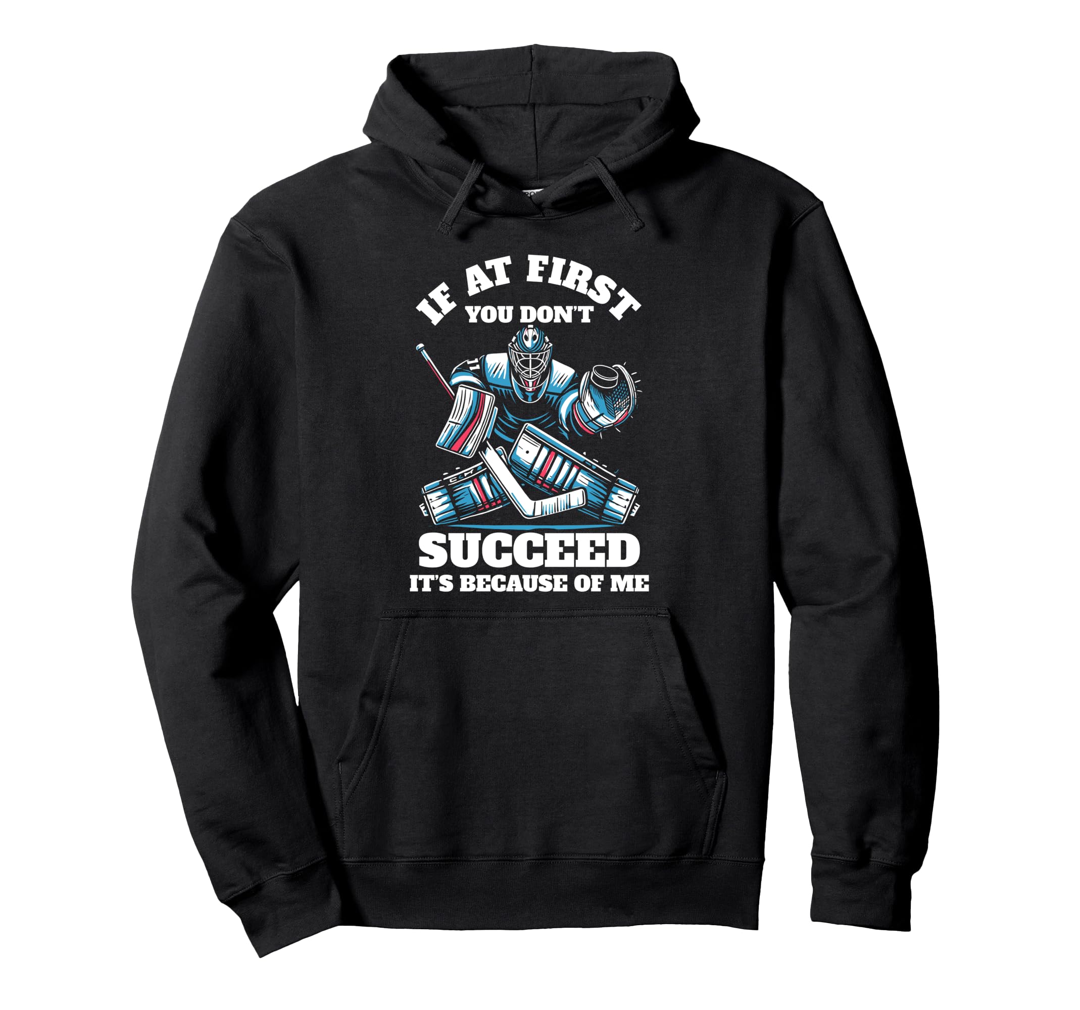 Ice Hockey Goalie Goalkeeper Glove Hoodie - Fun Novelty Design Men Women