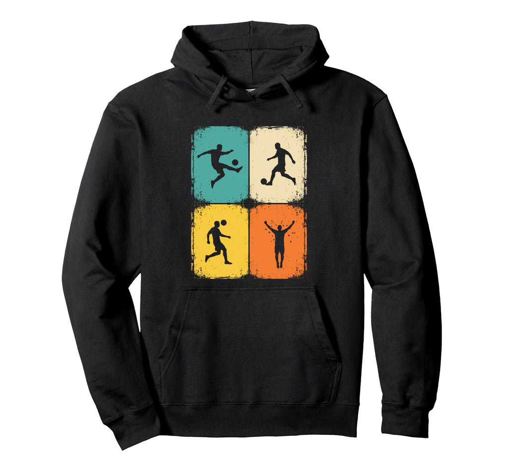 Soccer Player Football Fan Distressed Hoodie - Novelty Apparel Men Women