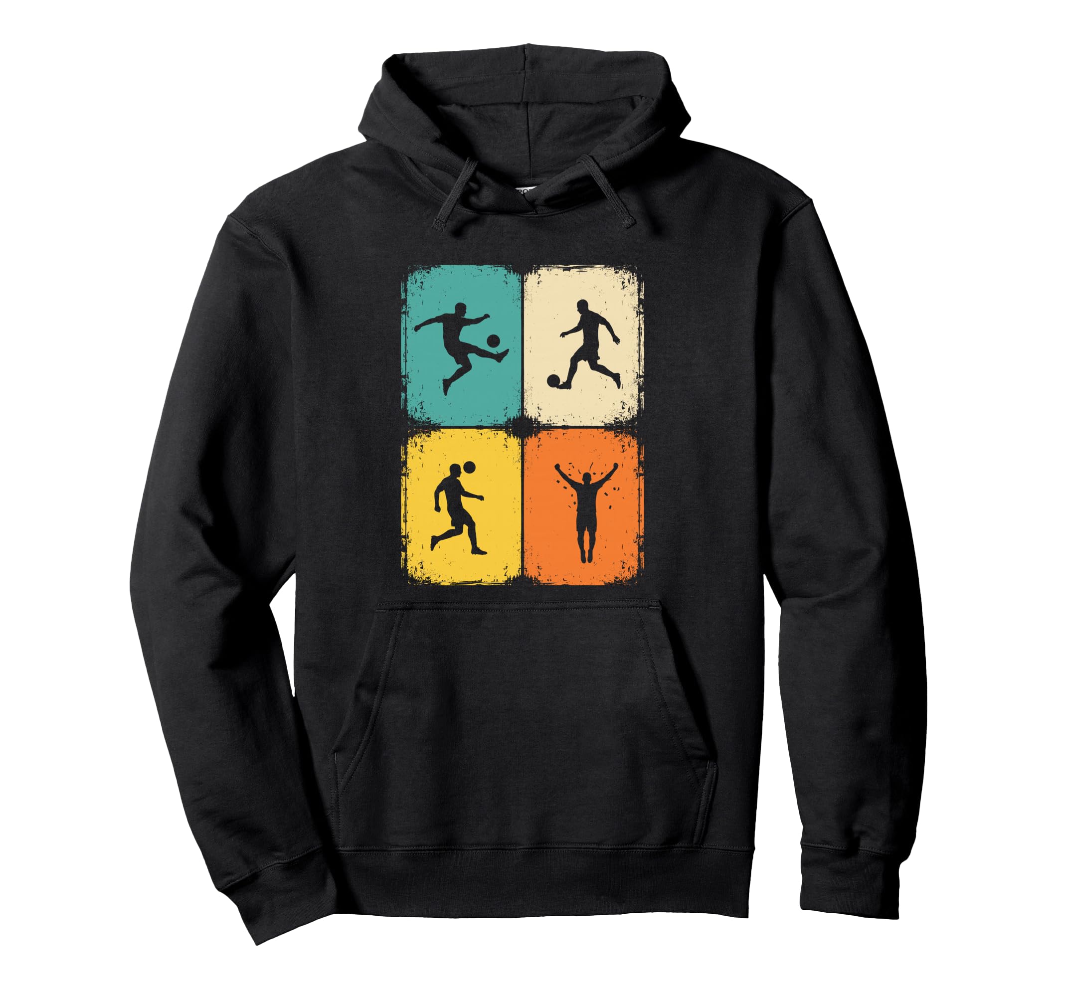 Soccer Player Football Fan Distressed Hoodie - Novelty Apparel Men Women