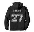 2027 Senior Soccer Back Team Gift 27 Hoodie - Fun Novelty Design Unisex