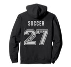 2027 Senior Soccer Back Team Gift 27 Hoodie - Fun Novelty Design Unisex