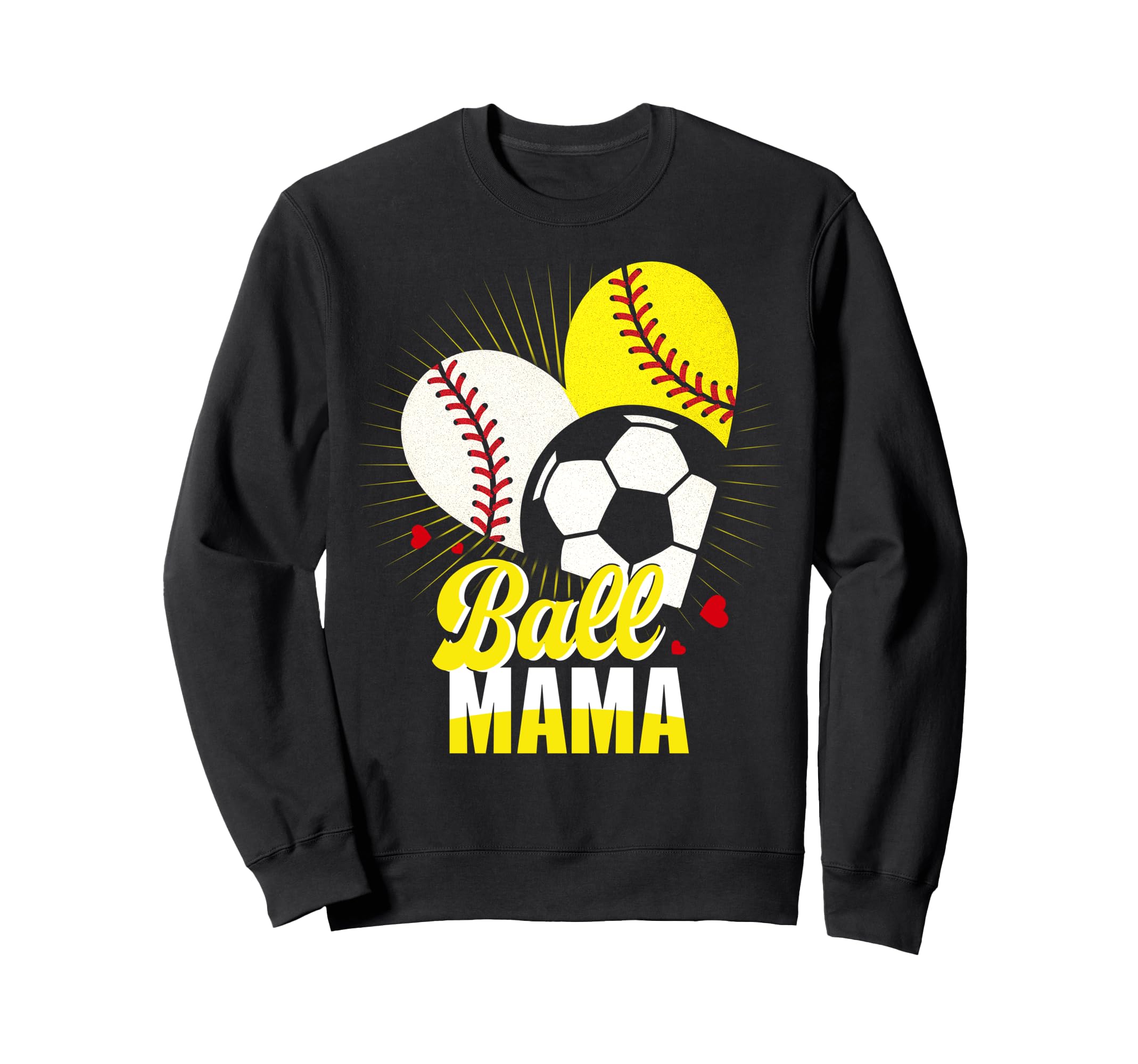 Ball Mama Baseball Softball Soccer Sweatshirt - Streetwear Style Men Women