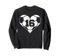 Soccer Number 16 Jersey Funny Soccer Sweatshirt - Trendy Graphic Men Women