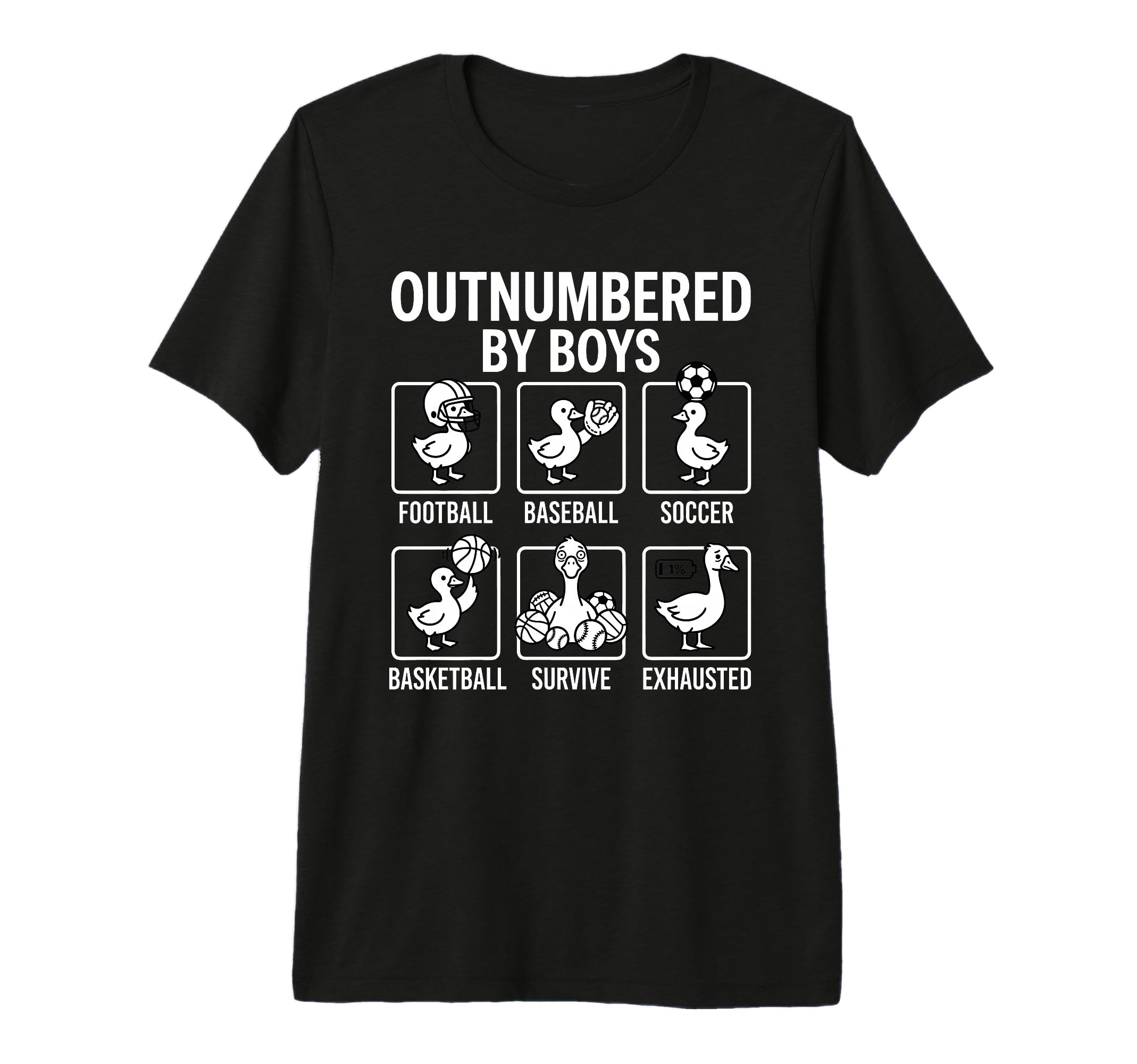 Outnumbered Ducklings Football Soccer T-Shirt - Novelty Apparel Unisex