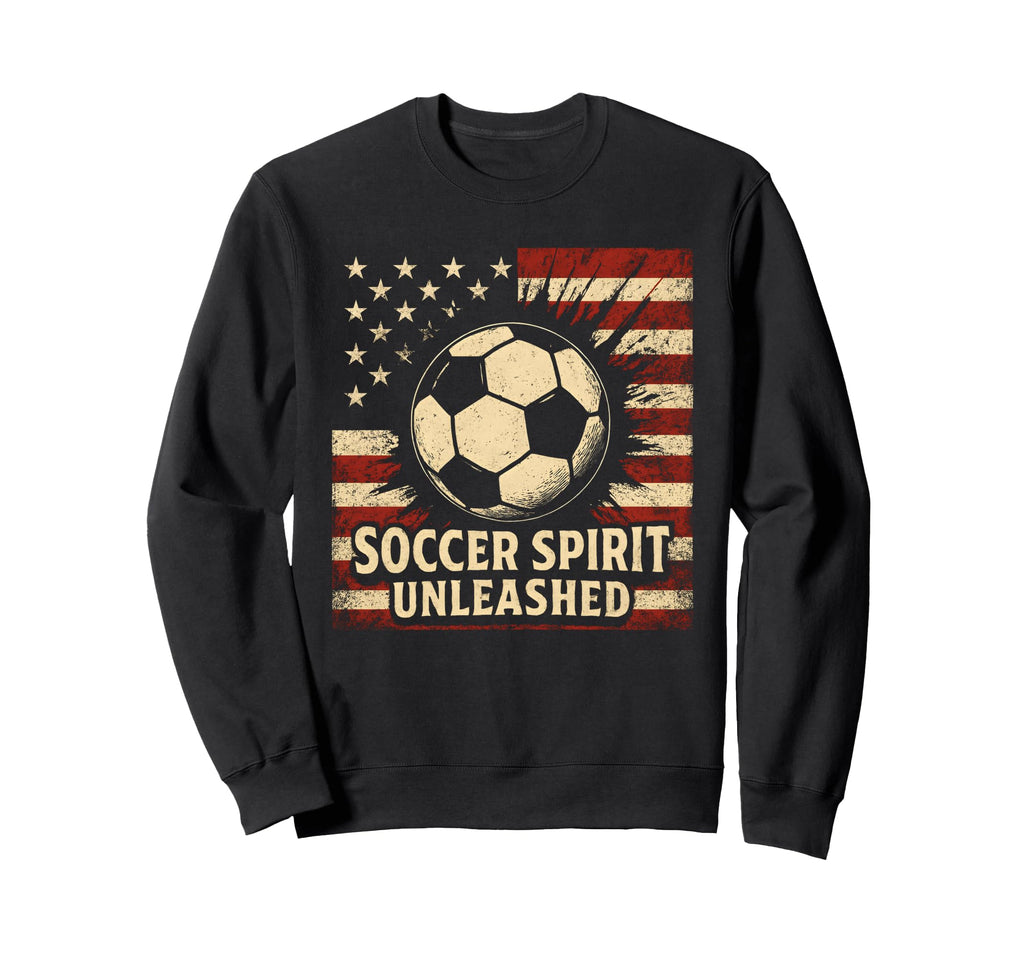 Soccer Spirit Unleashed Football Sweatshirt - Unique Graphic Men Women