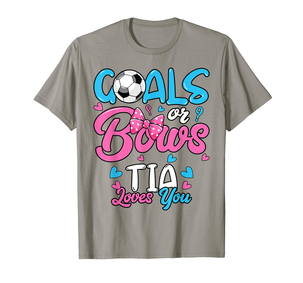 Gender Reveal Goals Or Bows Tia T-Shirt - Custom Art Print for Adults