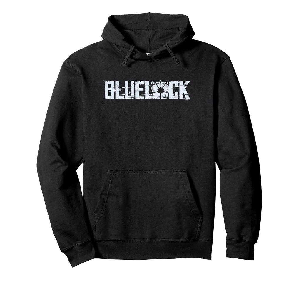 Blue Lock Epic Bold Distressed Glitch Hoodie - Unique Graphic for Adults