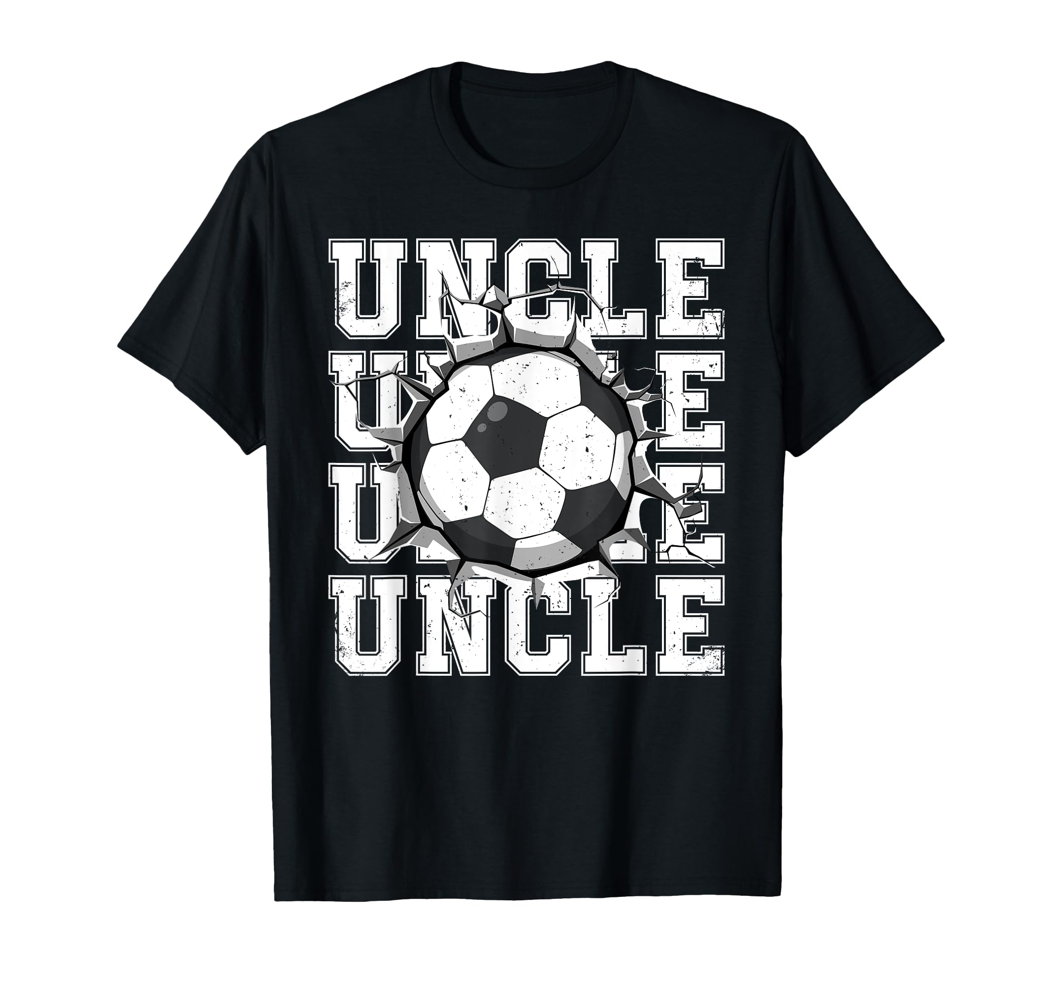 Soccer Uncle Cracked Wall Family T-Shirt - Novelty Apparel for Adults