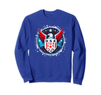 American Flag Soccer Player Teen Sweatshirt - Unique Graphic for Adults