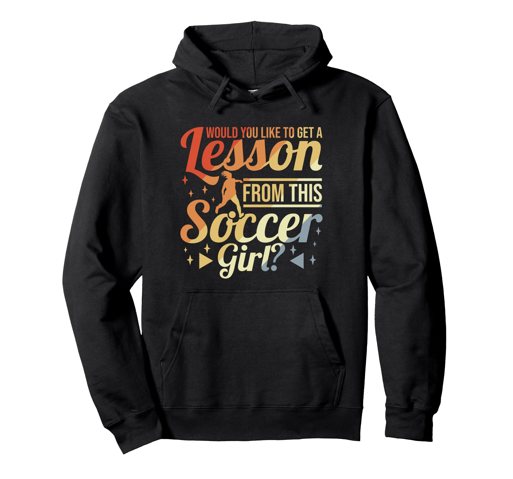 Soccer Female Footballer Hoodie - Fun Novelty Design for Adults