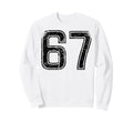 Black Sports Team Number 67 Sweatshirt - Casual Everyday Wear Men Women