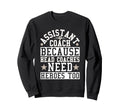 Soccer Assistant Coach Head Coaches Sweatshirt - Graphic Print for Adults