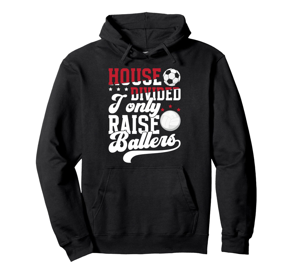 House Divided I Only Raise Ballers Hoodie - Novelty Apparel for Adults