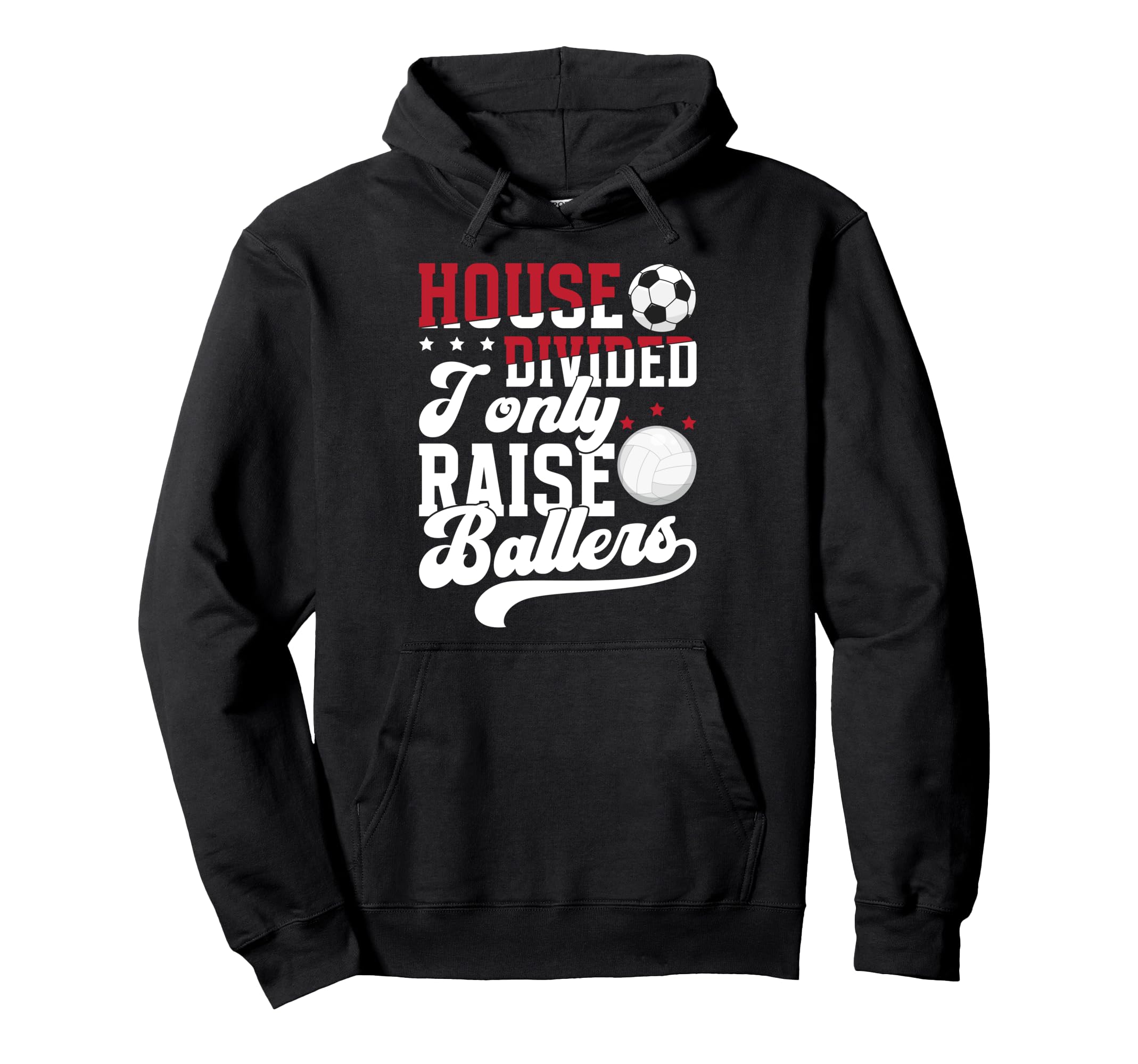 House Divided I Only Raise Ballers Hoodie - Novelty Apparel for Adults