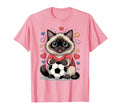 Kawaii Soccer Cat Just Who Loves Birman T-Shirt - Graphic Print for Adults
