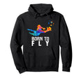 Born To Fly Goalie Soccer Funny Goalkeepers Hoodie - Graphic Print Unisex