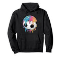 Soccer Ball Donut Sprinkles Glaze Dessert Hoodie - Graphic Print Unisex