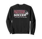 Maroon Panthers Soccer Mom Game Sweatshirt - Minimalist Print for Adults