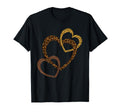 Hearts Love Leopard Cheetah Womens Animal T-Shirt - Trendy Graphic Unisex