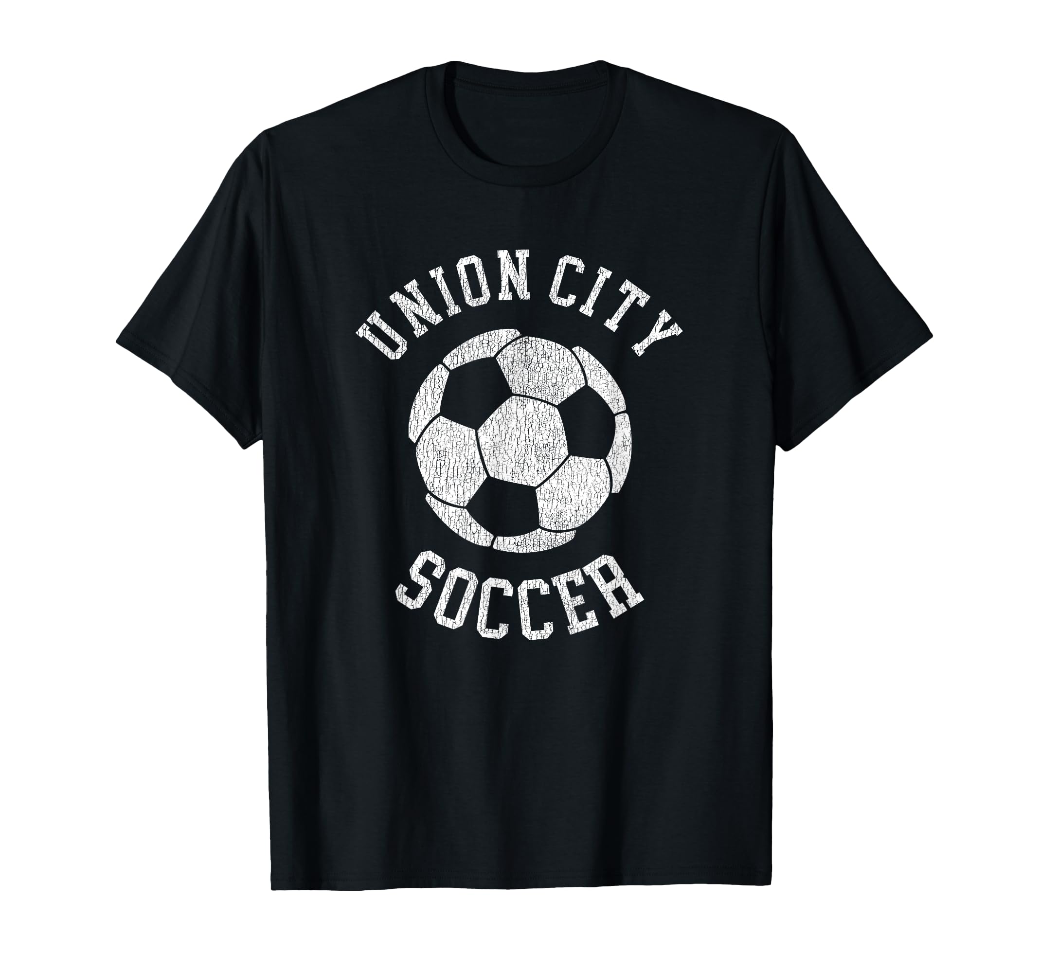Union City Soccer Distressed 90S T-Shirt - Novelty Apparel for Adults