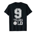9 Years Old Soccer Sports Birthday T-Shirt - Fun Novelty Design for Adults