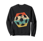 Soccer Distressed Hexagon Ball Sweatshirt - Fun Novelty Design Men Women