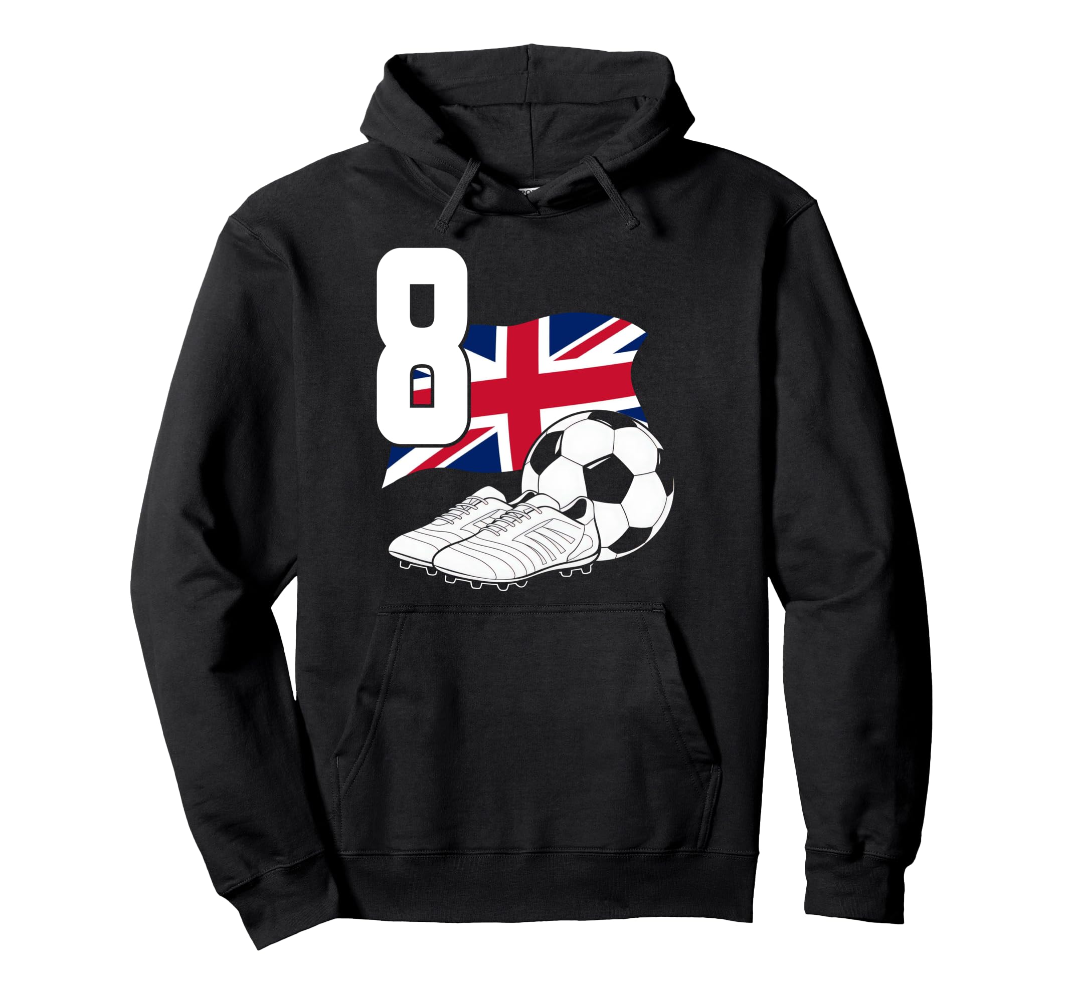 8 Soccer Birthday Gift Soccer Fan Sports Hoodie - Custom Art Print Unisex