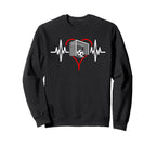 Heartbeat Soccer Football Player Sweatshirt - Unique Graphic for Adults