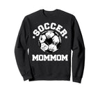Soccer Mommom Soccer Ball Sweatshirt - Trendy Graphic for Adults