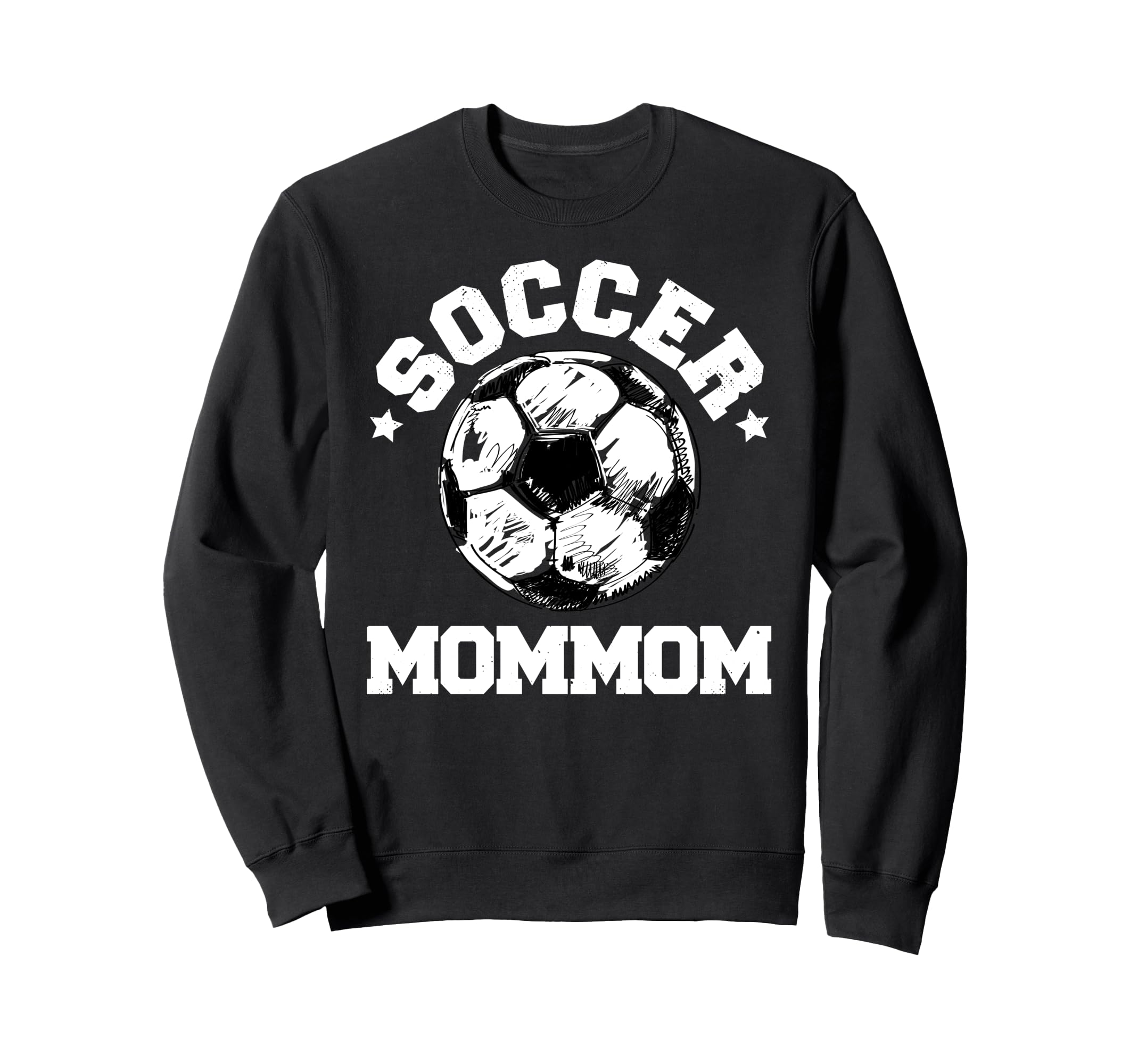 Soccer Mommom Soccer Ball Sweatshirt - Trendy Graphic for Adults