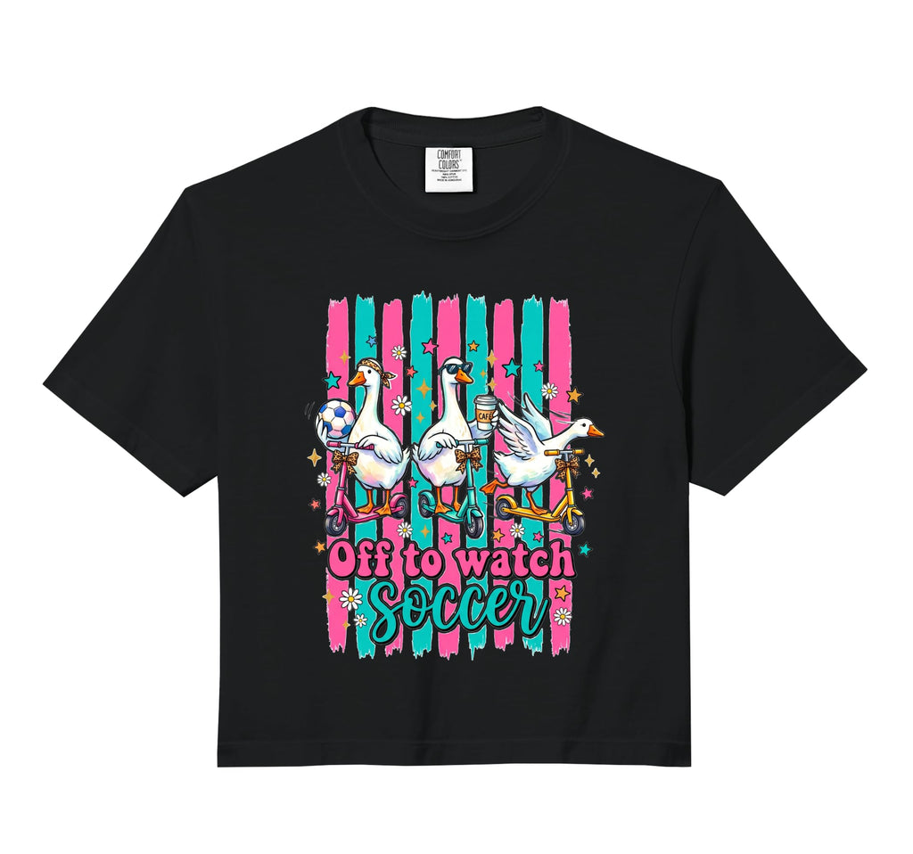 Off To Watch Soccer Silly Goose Funny Hoodie - Trendy Graphic Unisex