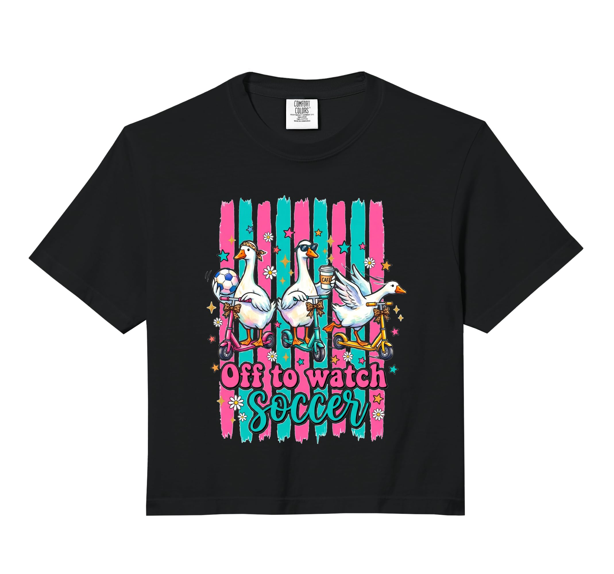 Off To Watch Soccer Silly Goose Funny Hoodie - Trendy Graphic Unisex