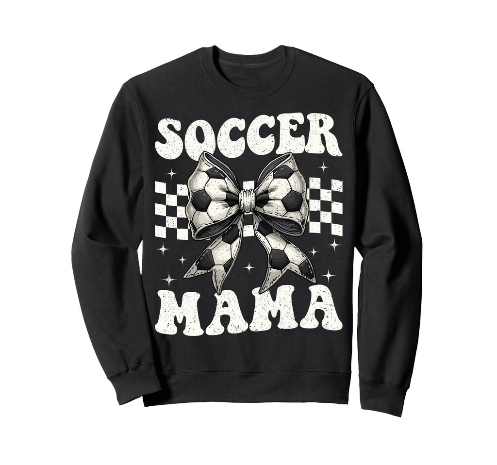 Soccer Mama Funny Coquette Bow Sweatshirt - Fun Novelty Design for Adults