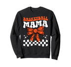 Basketball Mama Basketball Mom Bow Sweatshirt - Unique Graphic Unisex