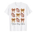American Football Game Day Vibes Coquette T-Shirt - Novelty Apparel Unisex