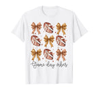 American Football Game Day Vibes Coquette T-Shirt - Novelty Apparel Unisex