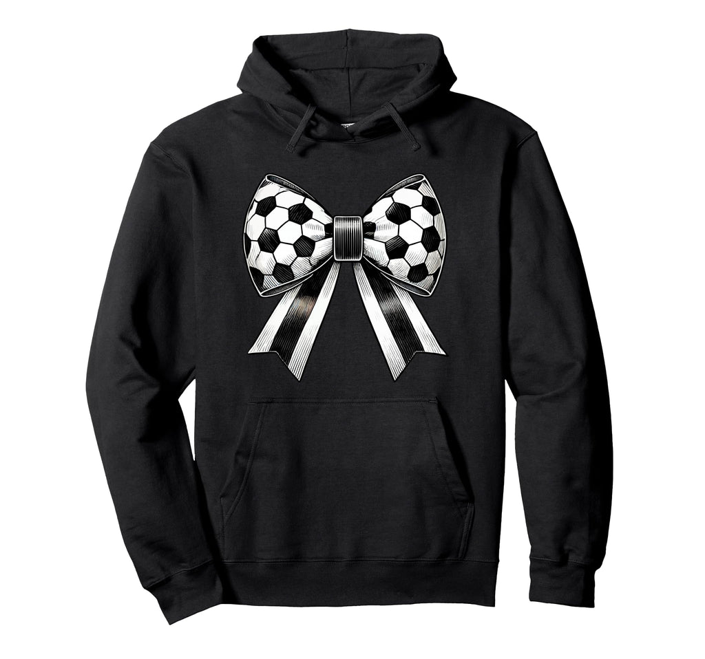 Coquette Soccer Bow Aesthetic Soccer Mom Hoodie - Trendy Graphic Unisex