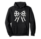 Coquette Soccer Bow Aesthetic Soccer Mom Hoodie - Trendy Graphic Unisex