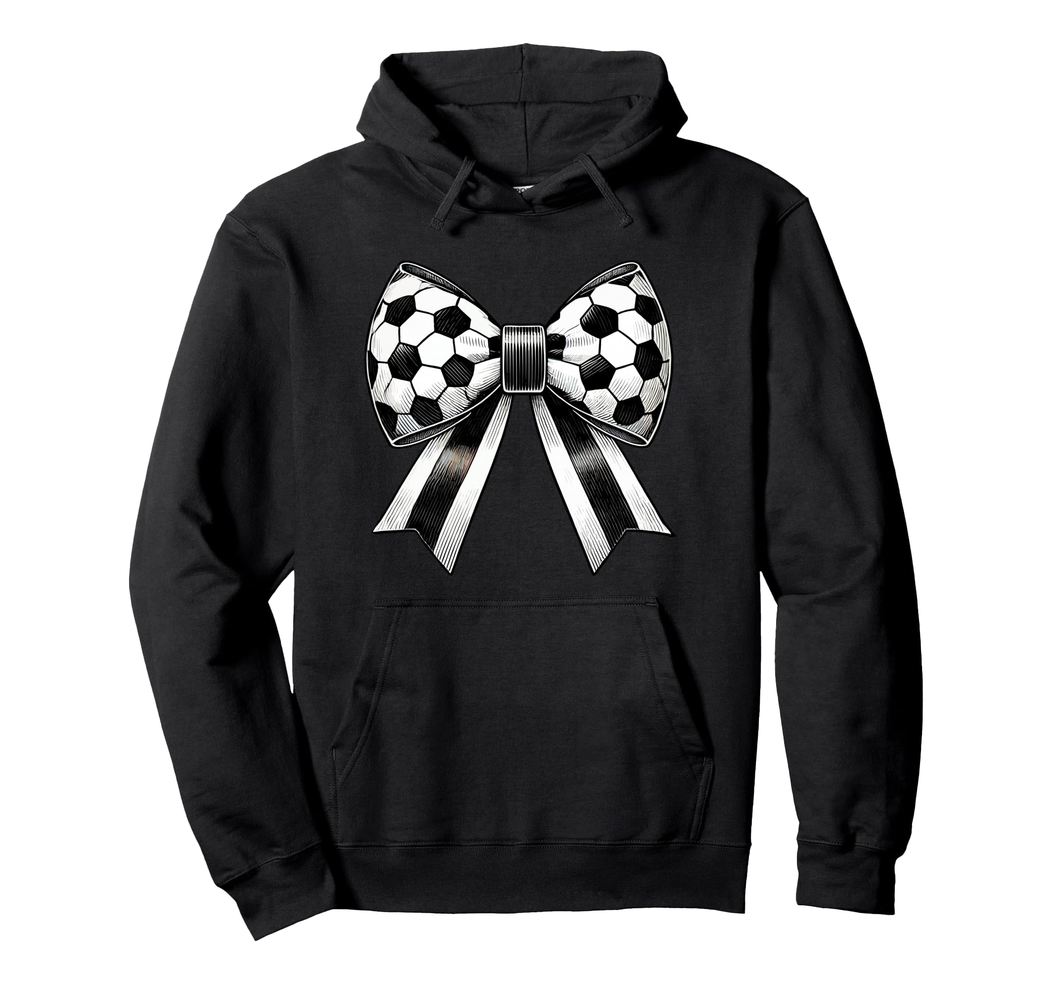 Coquette Soccer Bow Aesthetic Soccer Mom Hoodie - Trendy Graphic Unisex