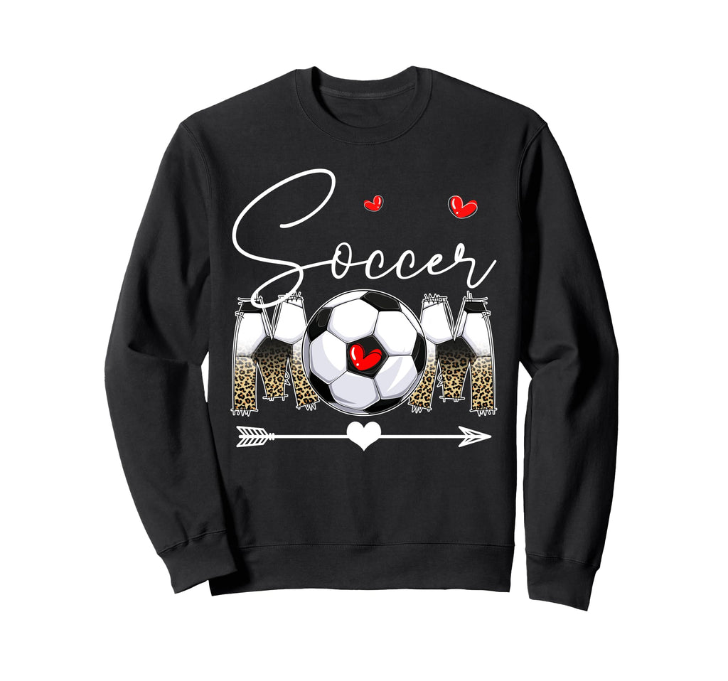 Funny Soccer Mom Leopard Soccer Sweatshirt - Custom Art Print for Adults
