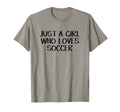 Just Who Loves Soccer T-Shirt - Novelty Apparel for Adults