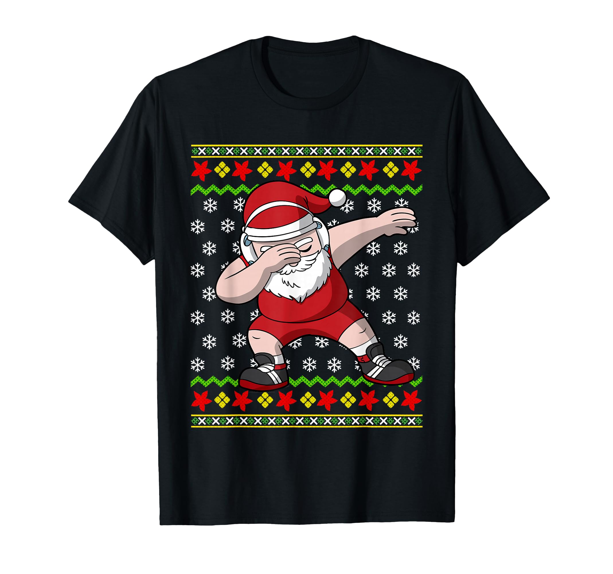 Wrestling Ugly Wrestler Santa Claus T-Shirt - Fun Novelty Design for Adults