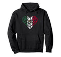 Mexican Flag Heart Mexican Soccer Hoodie - Casual Everyday Wear Men Women