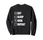 Eat Sleep Kick Repeat Soccer Sweatshirt - Custom Art Print for Adults