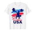 Weightlifting Support Team Flag Usa T-Shirt - Unique Graphic for Adults