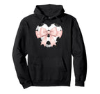 Coquette Soccer Heart Bow Football Hoodie - Graphic Print for Adults