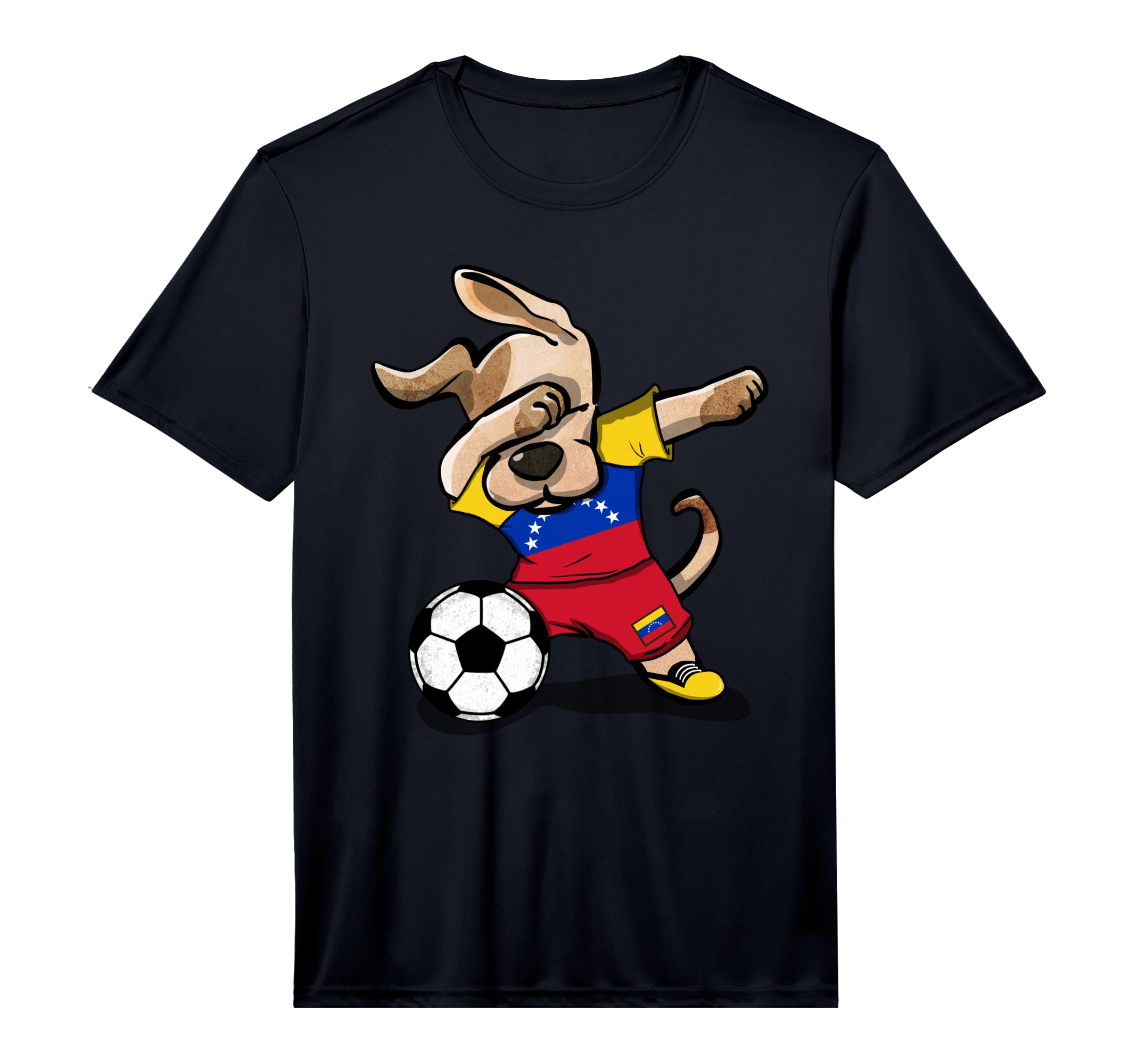Dabbing Dog Venezuela Soccer Jersey T-Shirt - Minimalist Print Unisex