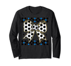 Soccer Bow Checkered Ribbon Gift Sweatshirt - Fun Novelty Design Men Women