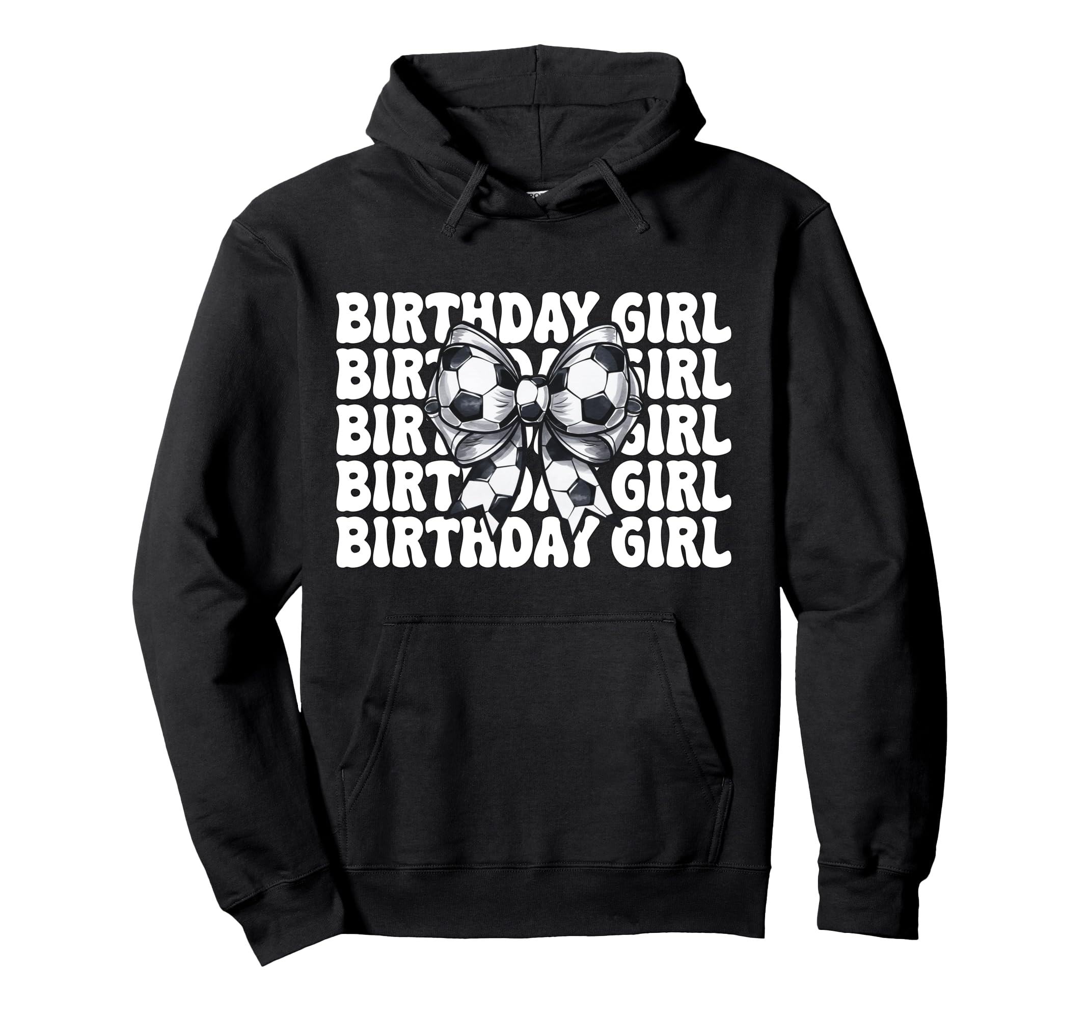 Birthday Soccer Coquette Bow Hoodie - Trendy Graphic Men Women