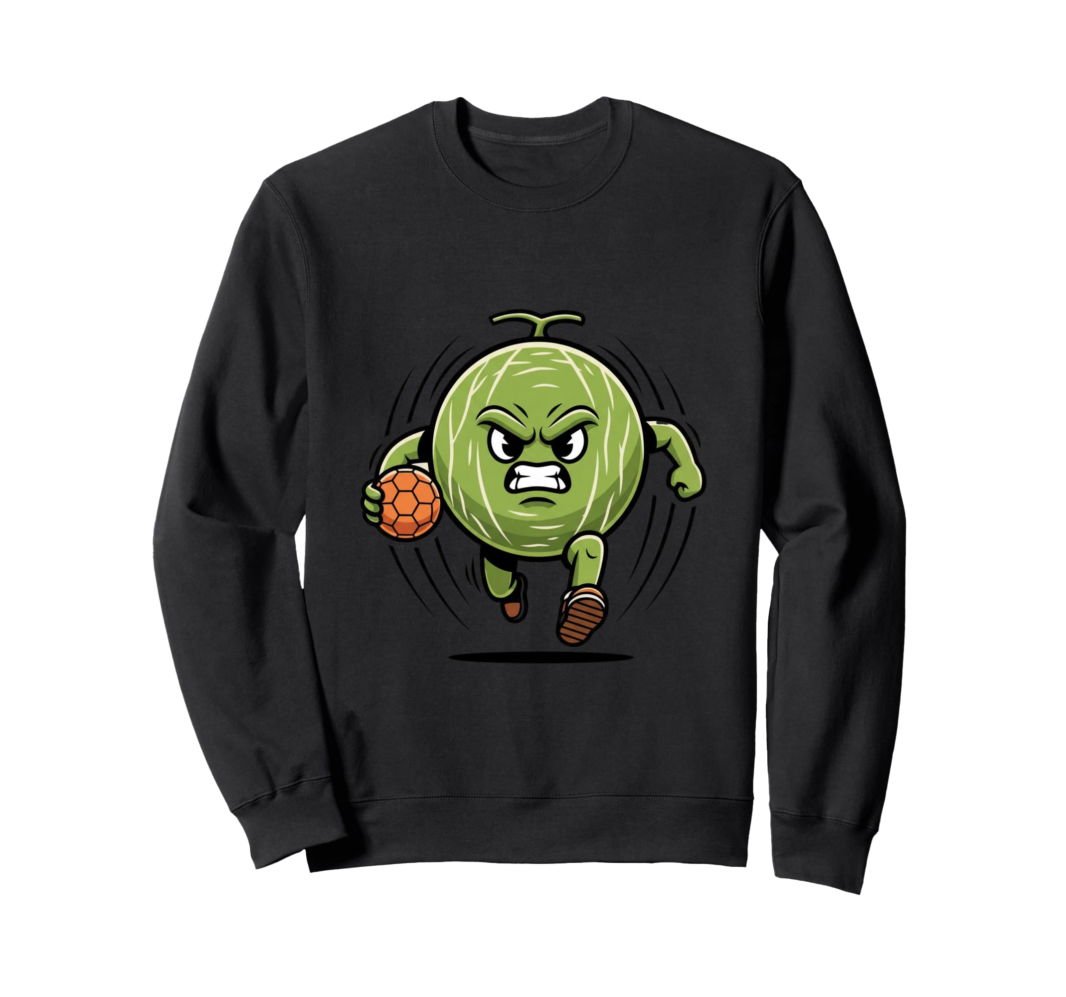 Watermelon Soccer Player Number 7 Sweatshirt - Minimalist Print for Adults